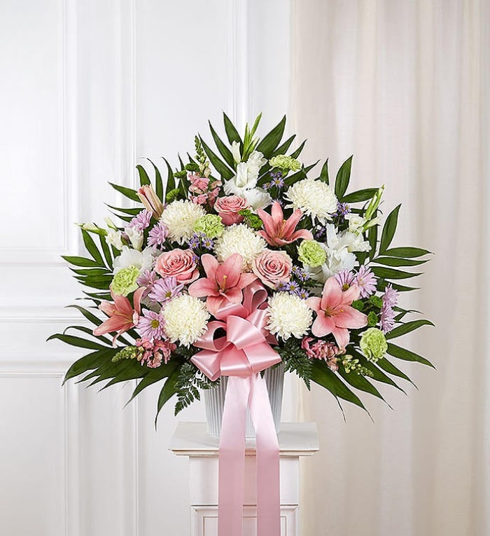 Heartfelt Sympathies&trade; Pastel Standing Basket