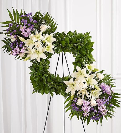 Cherished Remembrance&trade; Wreath - Lavender &amp; White