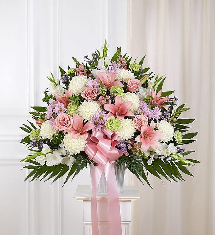 Heartfelt Sympathies&trade; Pastel Standing Basket